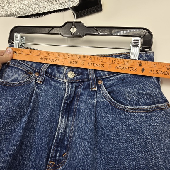 Abercrombie Fitch 90s Mom Jean Womens 28/6S Blue Denim Curve Love Hi Rise Barrel - Picture 5 of 12